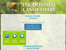 Tablet Screenshot of loudonvillecanoe.com